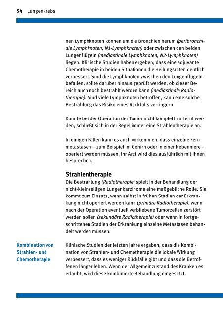 Blauer Ratgeber „Lungenkrebs“ - Deutsche Krebshilfe eV