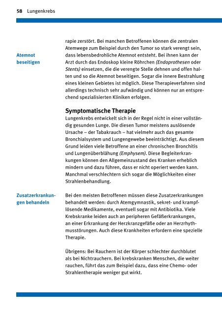 Blauer Ratgeber „Lungenkrebs“ - Deutsche Krebshilfe eV