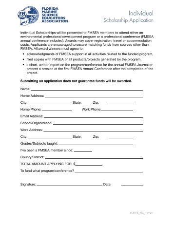 Teacher Trust Fund Scholarship Application Form