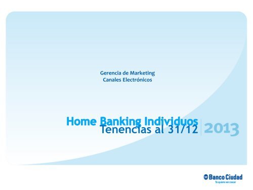 Home Banking Individuos - Banco Ciudad