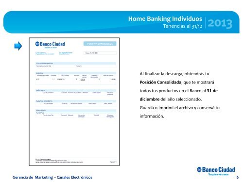 Home Banking Individuos - Banco Ciudad