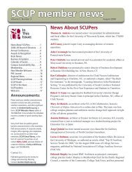 SCUP member news - Society for College and University Planning