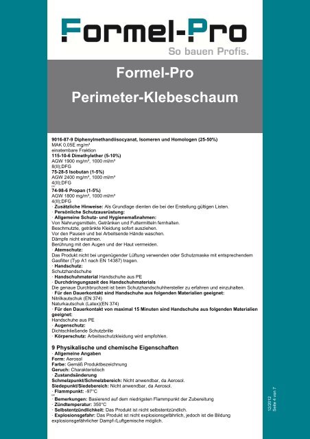 Formel-Pro Perimeter-Klebeschaum