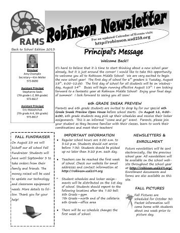 School 2013 - Robinson Middle School - Wichita Public Schools