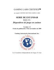 GLI-11: - Gaming Laboratories International