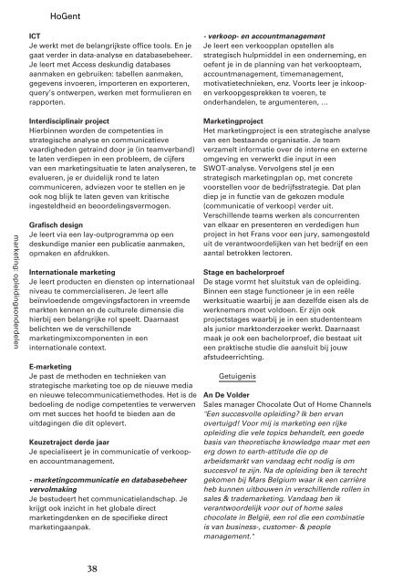 bachelor in het bedrijfs- management - Faculteit Bedrijf en Organisatie