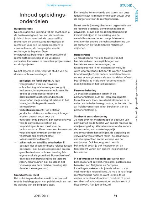 bachelor in het bedrijfs- management - Faculteit Bedrijf en Organisatie