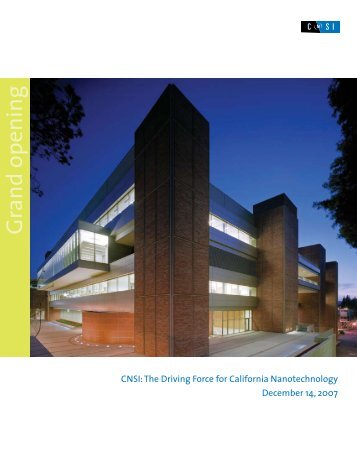 aNNual reSearCh report - the California NanoSystems Institute - UCLA