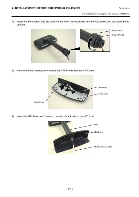 2. installation procedure for optional equipment - toshiba tec europe