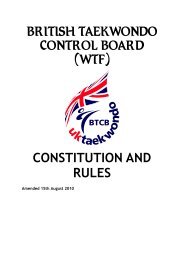 THE CONSTITUTION AND RULES OF THE BRITISH TAEKWONDO ...