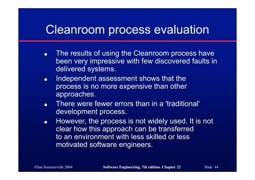 Verification and Validation - Ian Sommerville