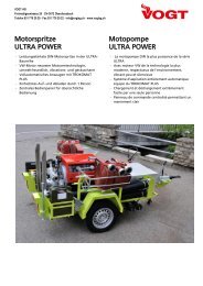 Motorspritze ULTRA POWER Motopompe ULTRA POWER - Vogt AG