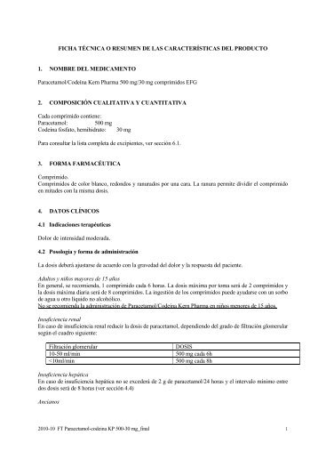 1g pharma kern paracetamol Ante Sobredosis: event la