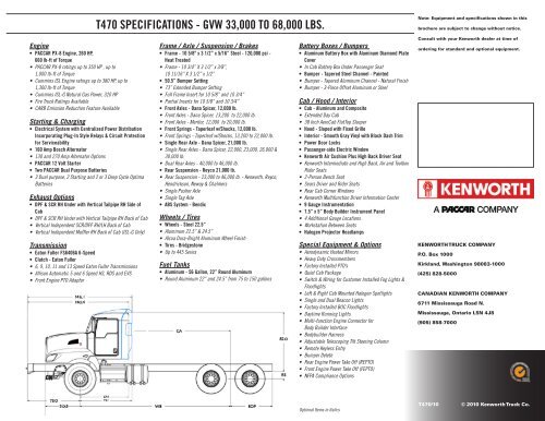 a t470 brochure - Kenworth