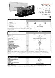 MTU Detroit Diesel 1975 KW generator spec sheet - Hardy Diesels ...