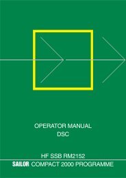 operator manual dsc hf ssb rm2152 sailor compact ... - Polaris-as.dk