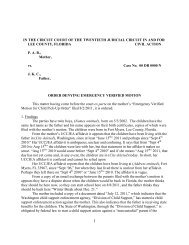 B v C Emergency pickup order (PDF) - 20th Judicial Circuit Florida