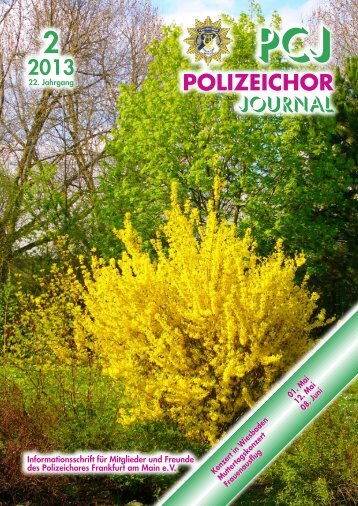 Polizeichor Journal 2 2013 - Polizeichor Frankfurt am Main eV