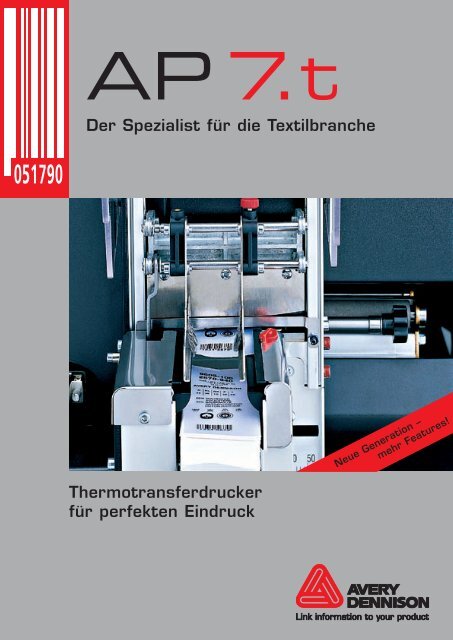 Der Spezialist für die Textilbranche Thermotransferdrucker für ...