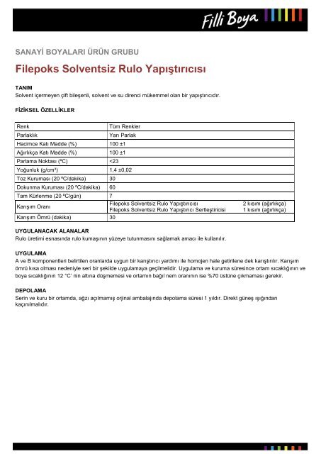 MSDS - Bilkim Boya