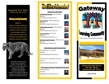 Gateway Brochure 7-20-09 - Bentonville Public Schools