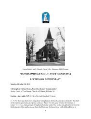 homecoming/family and friends day - The African American Lectionary