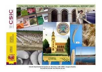 Memoria de la EEAD. 2007 - EstaciÃ³n Experimental de Aula Dei