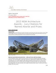 Jury Citations - Australian Institute of Architects
