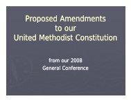 Proposed Amendments to our United Methodist Constitution