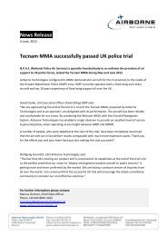 News Release Tecnam MMA successfully passed UK ... - Wescam