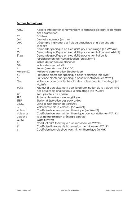 MoPEC 2008 - Bundesamt fÃ¼r Energie BFE - admin.ch