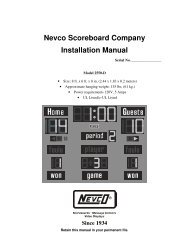 Nevco Scoreboard Company Installation Manual