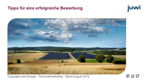Tipps Fur Eine Erfolgreiche Bewerbung Karriere Bei Juwi
