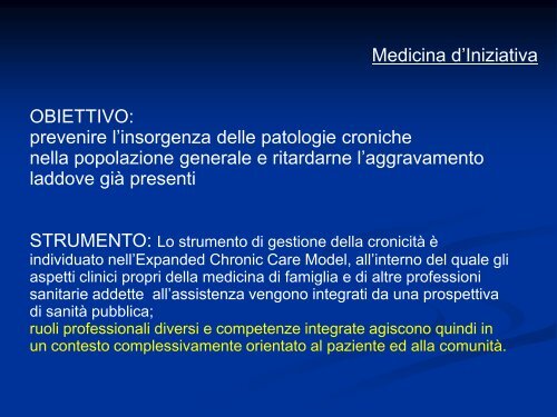 La relazione professionale nella medicina di iniziativa