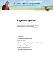 Angstmanagement - Dr. Charlie Adler Erfolgstraining