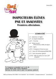 INSPECTEURS ÃLÃVES PSE ET ANALYSTES - SNUI ImpÃ´ts