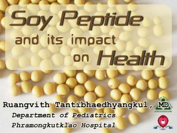 Soy Peptide and its impact on Health : Ruangvith ...