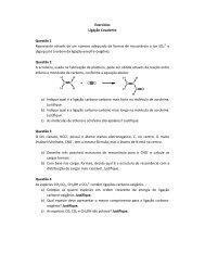 ExercÃ­cios LigaÃ§Ã£o Covalente QuestÃ£o 1 Represente atravÃ©s de um ...