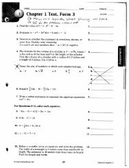 practice test - Algebra 2/Trig Honors