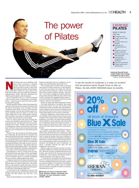 SPORTS INJURY How to tackle it EXERCISE The power of Pilates ...