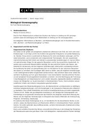 Biological Oceanography - Zentrale Studienberatung - Christian ...