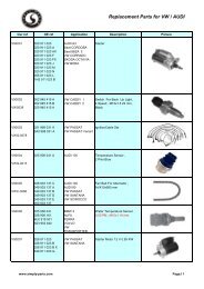 Replacement Parts For VW / AUDI - Simply-Parts