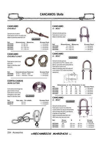 CANCAMOS / Bolts - SERAPHILUS marine doo