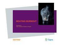 Beating Burnout (PDF) - CignaBehavioral.com