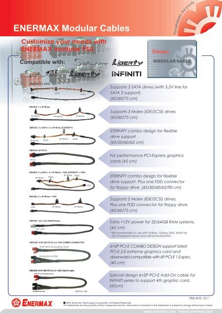 Modular cables -1-201002 - Enermax