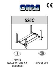 ponte sollevatore a 4 colonne 4-post lift - V-Tech Garage Equipment