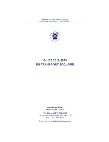 Guide du transport - Lycée Rochambeau