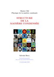 structure de la mati`ere condensÂ´ee - Espace des Ã©quipes ...