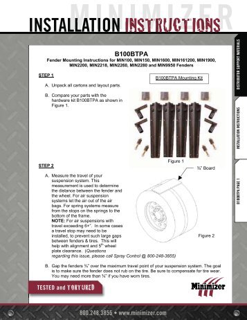 Mounting Instructions B100BTPA - Minimizer