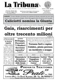 Gaia, risarcimenti per oltre trecento milioni - La Tribuna dei Castelli